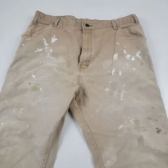Vintage‎ Y2k Dickies Distressed Workwear Pants Sun Fade Fits 34x29 Tagged 38x30 - Picture 3 of 13